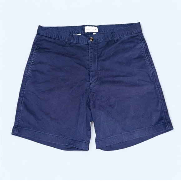 SADDLEBRED Chino Shorts Men's Size 34W Pleated Front Preppy Casual Navy - Picture 1 of 6